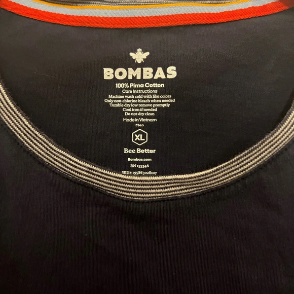 - Bombas Pima Cotton Navy Tee XL - Picture 2 of 3